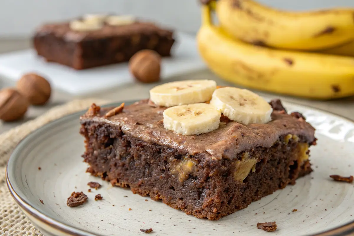 This is What Delicious Texture Looks Like for a Banana Brownie Recipe