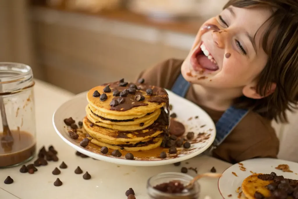 Chocolate Chocolate Chip Pancakes