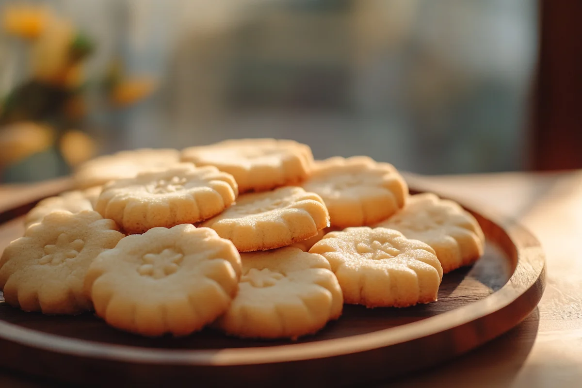 Delicious cookies without butter on a plate.