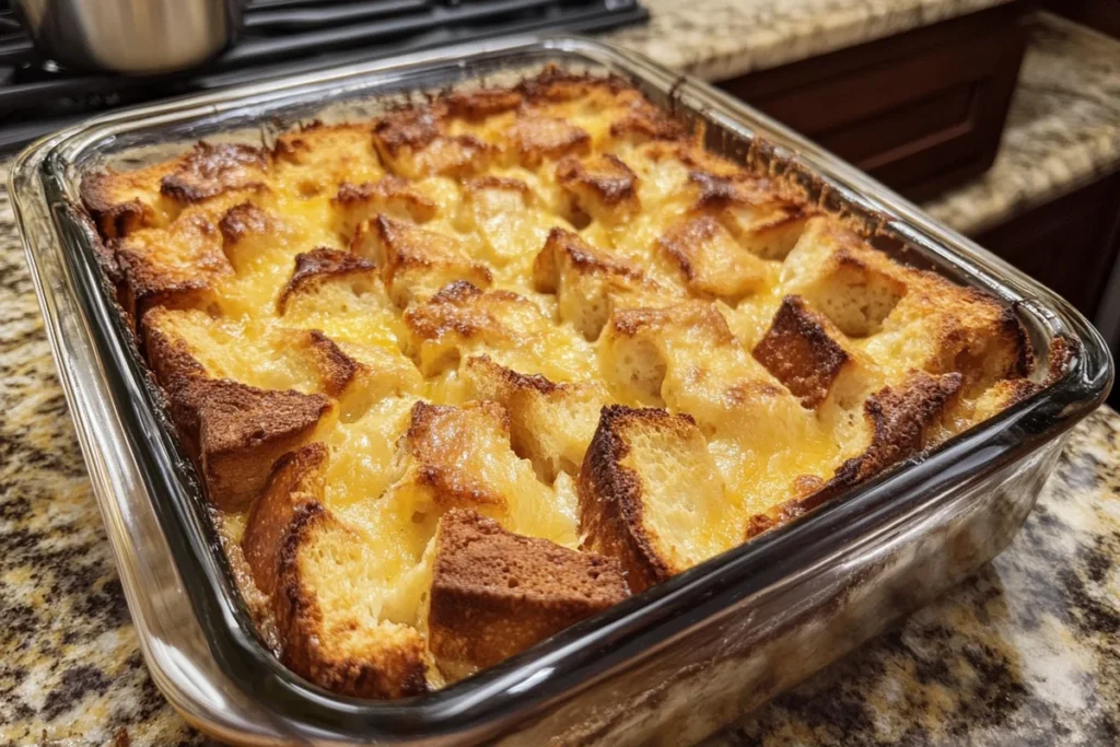 “Delicious barefoot contessa french toast in a white dish.”