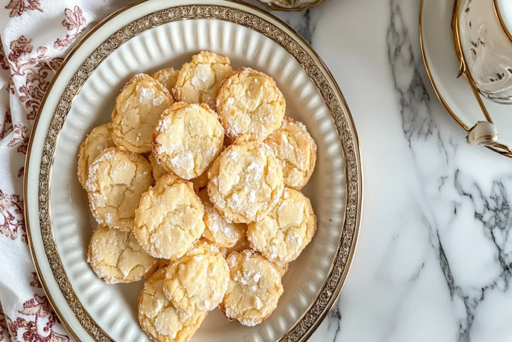 Delicious naturally brown butter sugar cookies on a plate