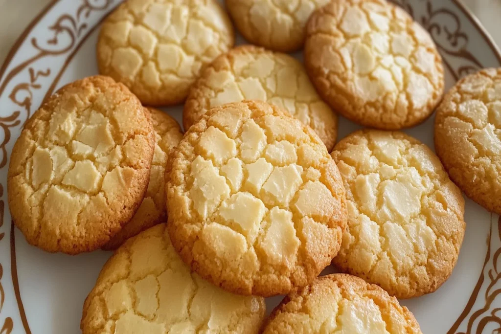 butter crunch cookies on a tray