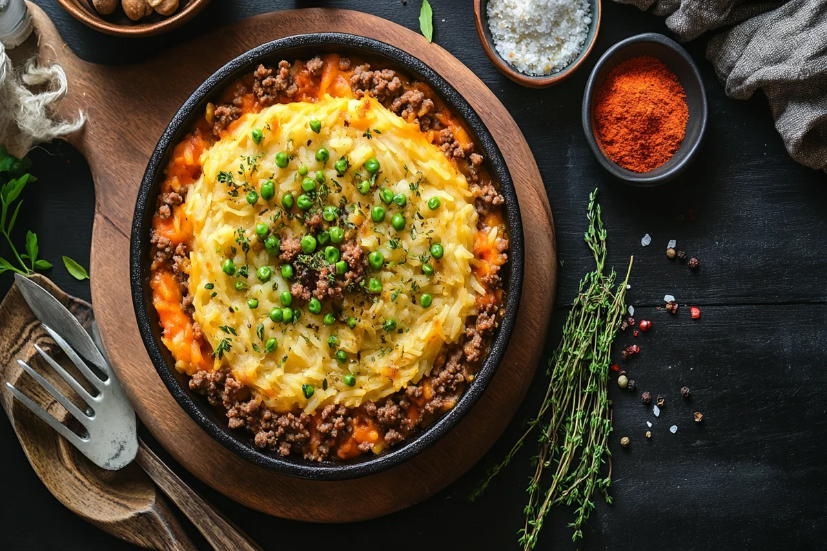 Beef and rice shepherd's pie recipe.