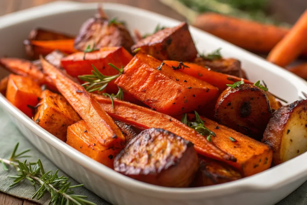 Naturally Roasted Sweet Potatoes and Carrots