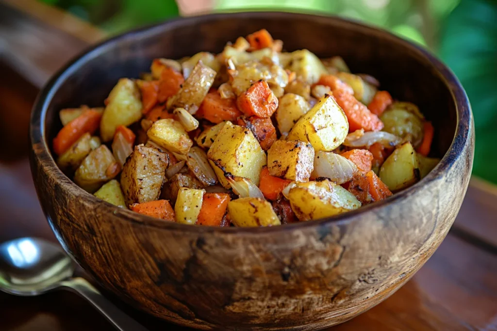 Roasted Potatoes, Carrots, and Onions