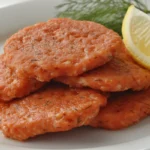 Costco salmon patties on a plate