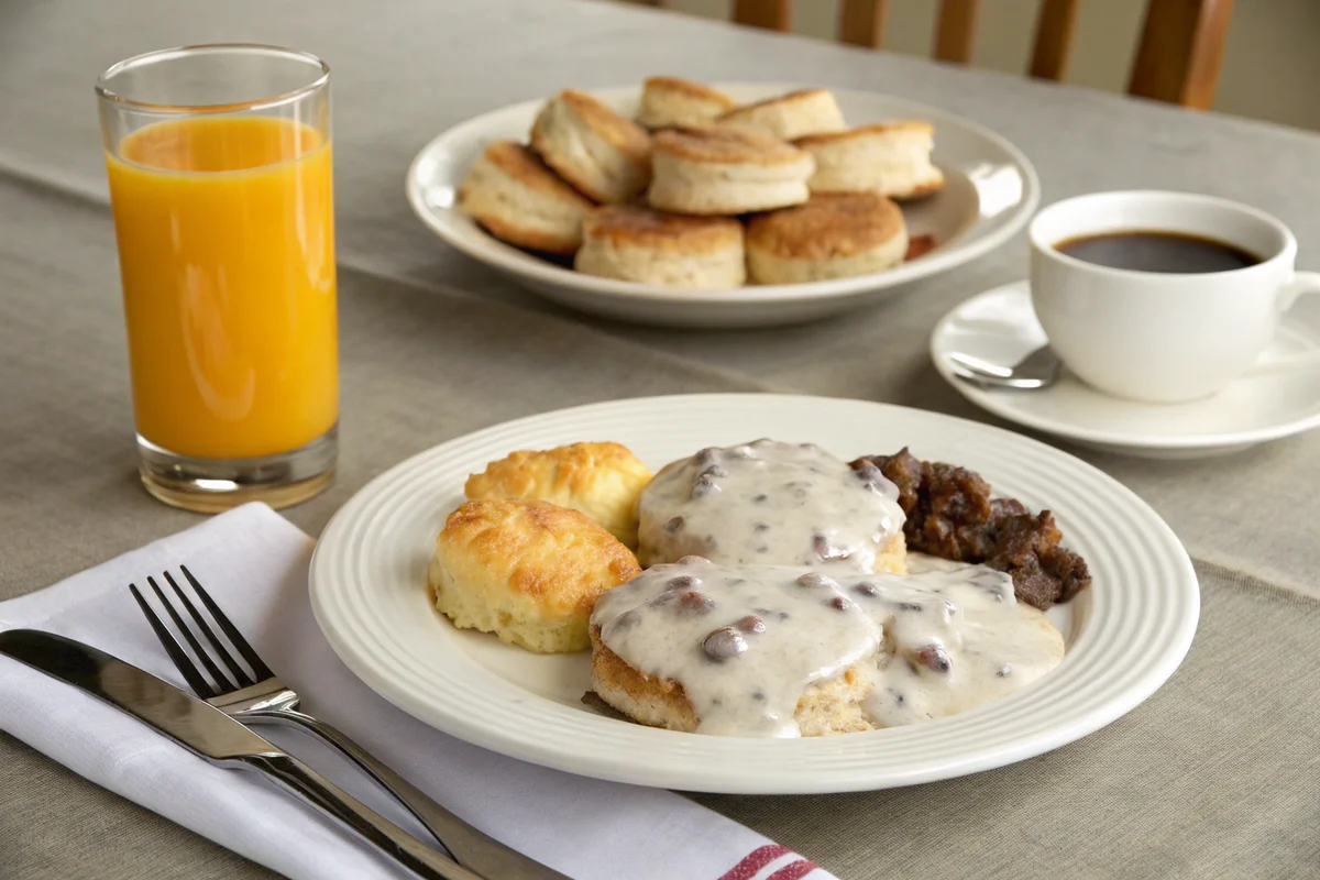 Jimmy Dean breakfast sausage gravy and biscuits