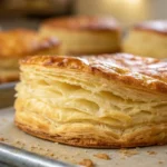 This is a photo of well-baked puff pastry.