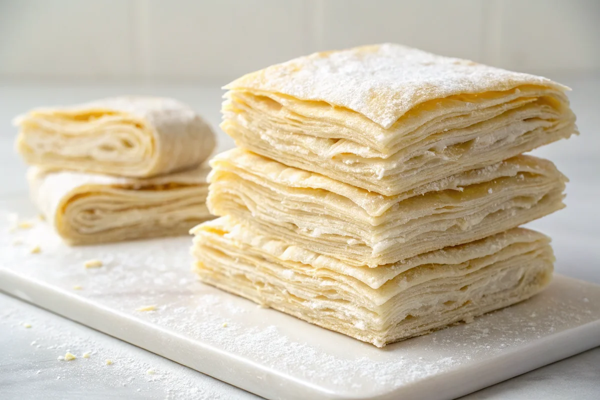 Perfect folding technique for puff pastry.