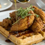 Delicious Chicken And Waffles.